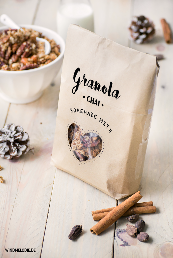 DIY Verpackung Geschenkidee Müsli Granola