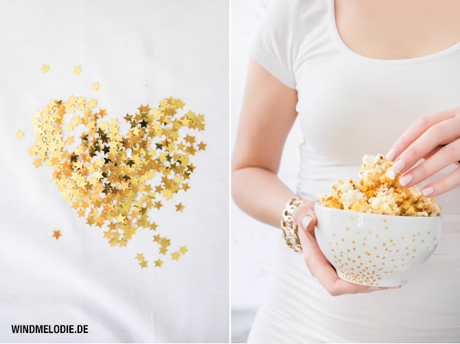 Silvester Dekoration Ideen Gold DIY Popcorn Rezept