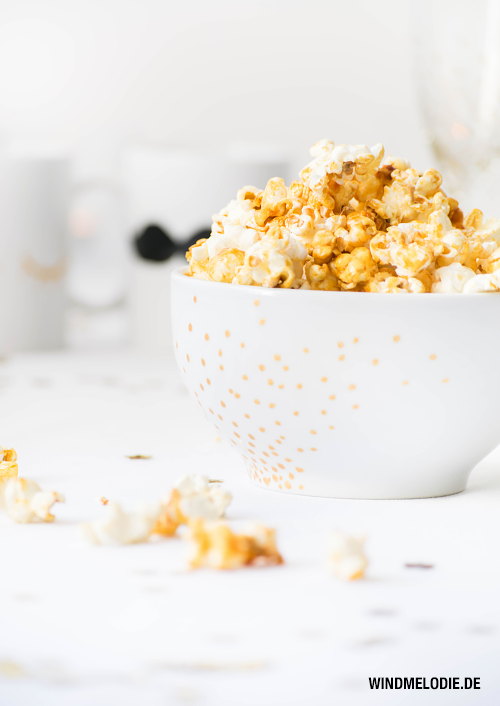 Popcorn selber machen Honig Kokosöl gesund