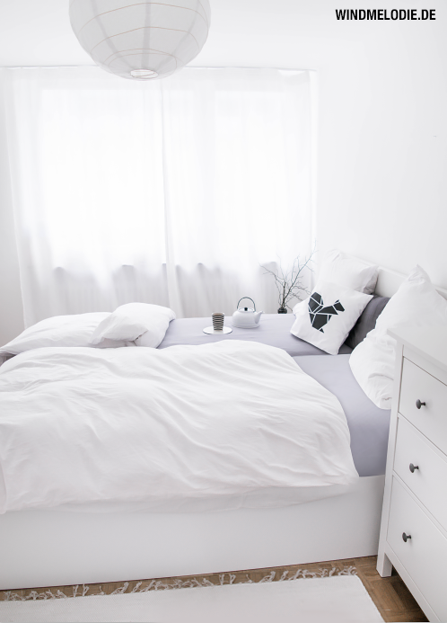 Schlafzimmer minimalistisch weiß skandinavisch
