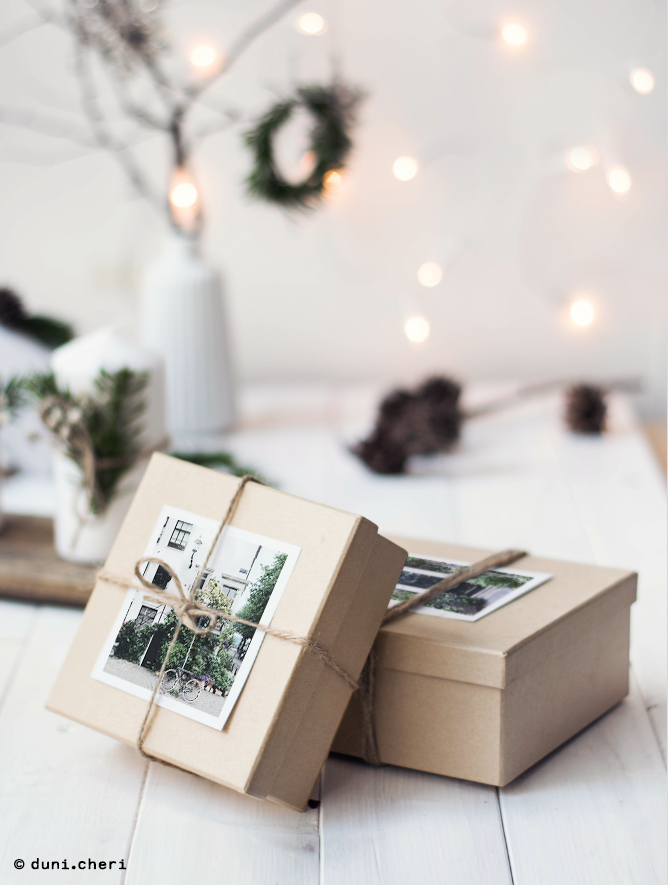 Geschenkverpackung Ideen Fotos Erinnerung Weihnachten
