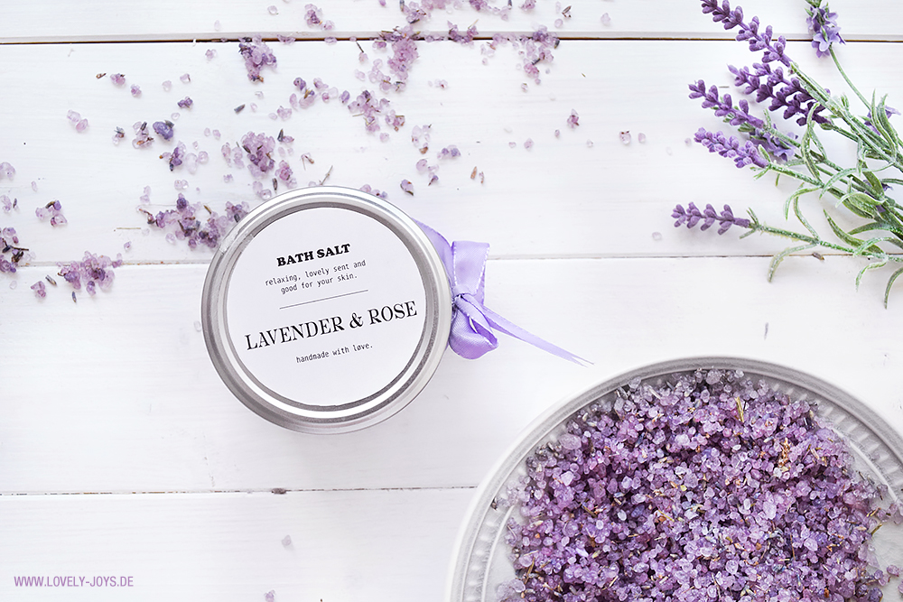 Badesalz Lavendel DIY Geschenkidee