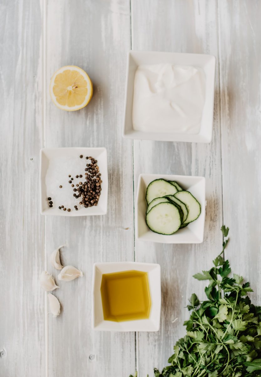 vegan gyros tzatziki zaziki rezept