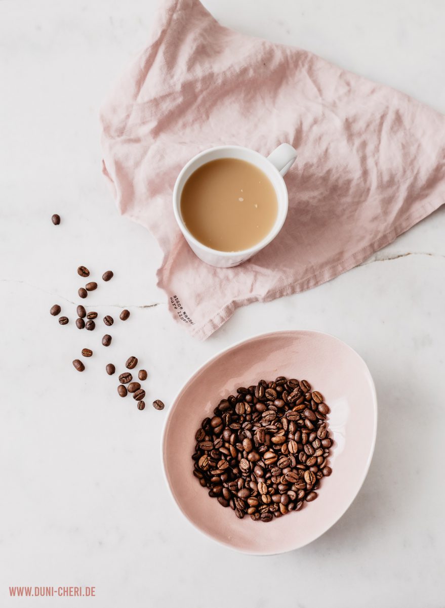 kaffee bohnen flatlay