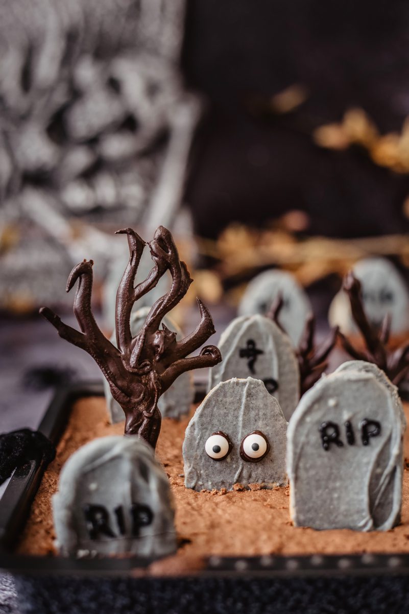 halloween friedhof brownies rezept diy