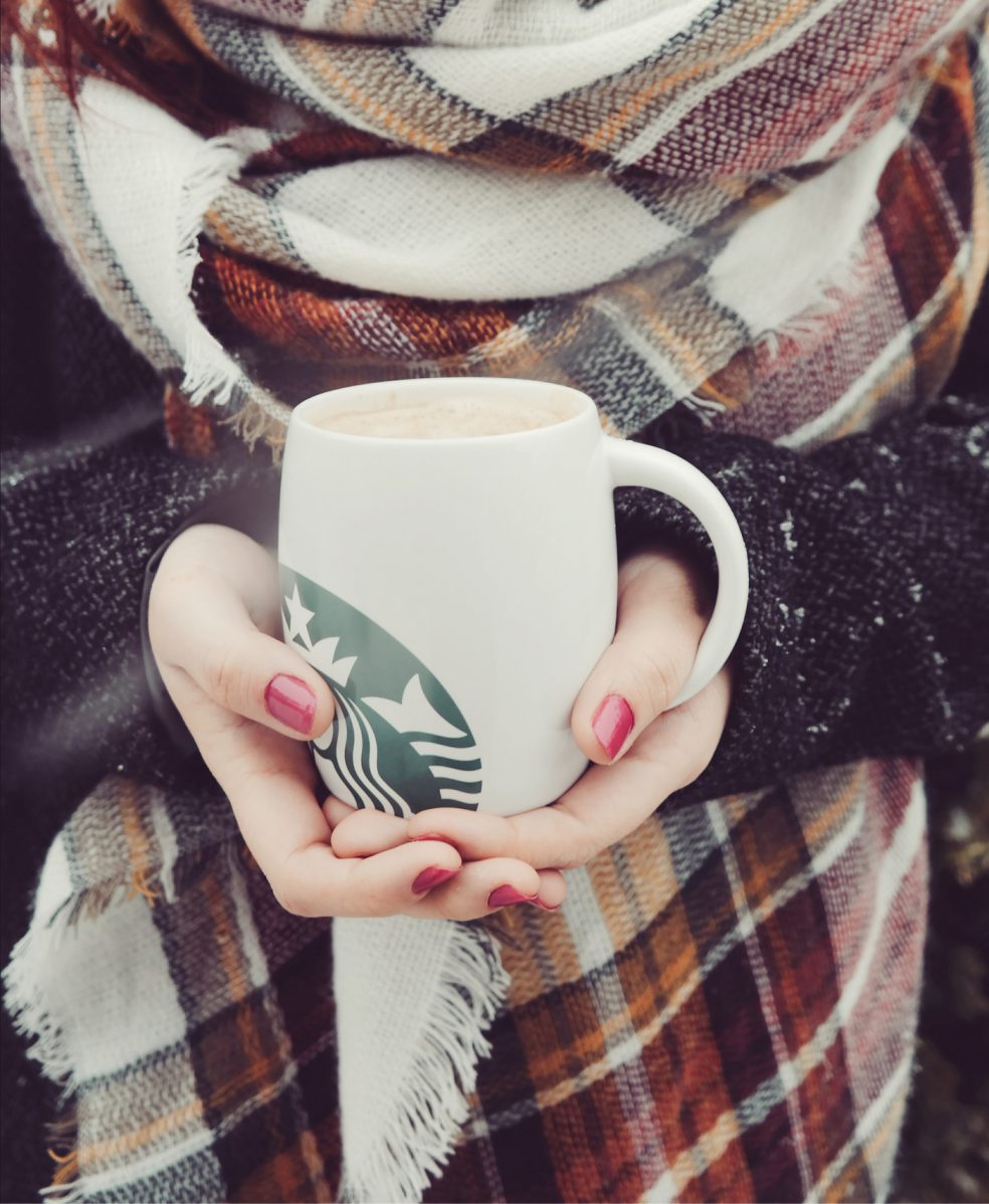 starbucks tasse schal winter