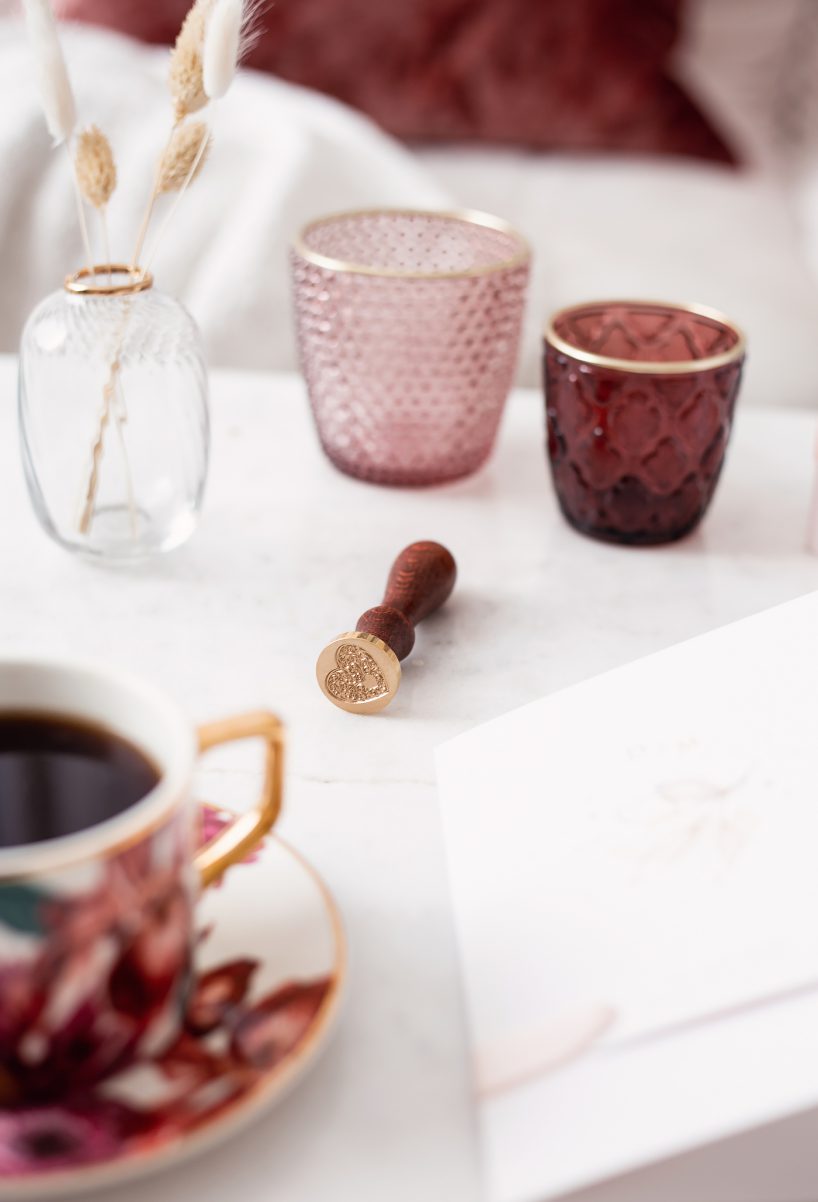 wachssiegel stempel gold herz hochzeit