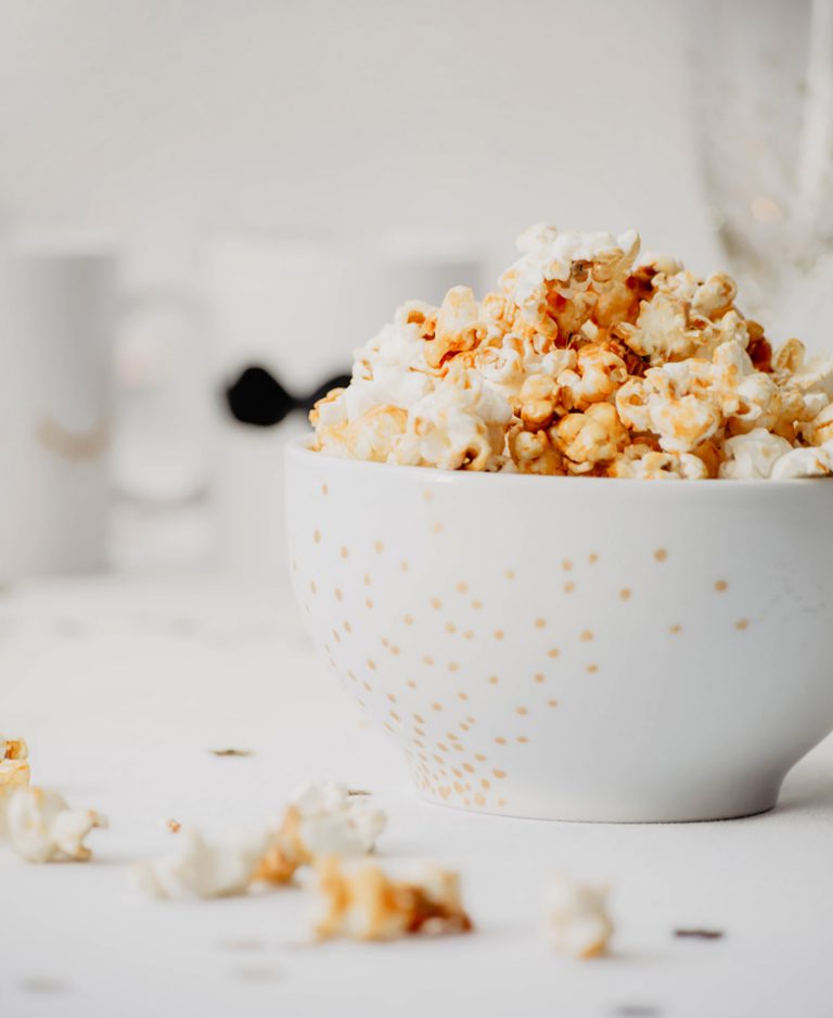 Kokosöl Popcorn zu Silvester