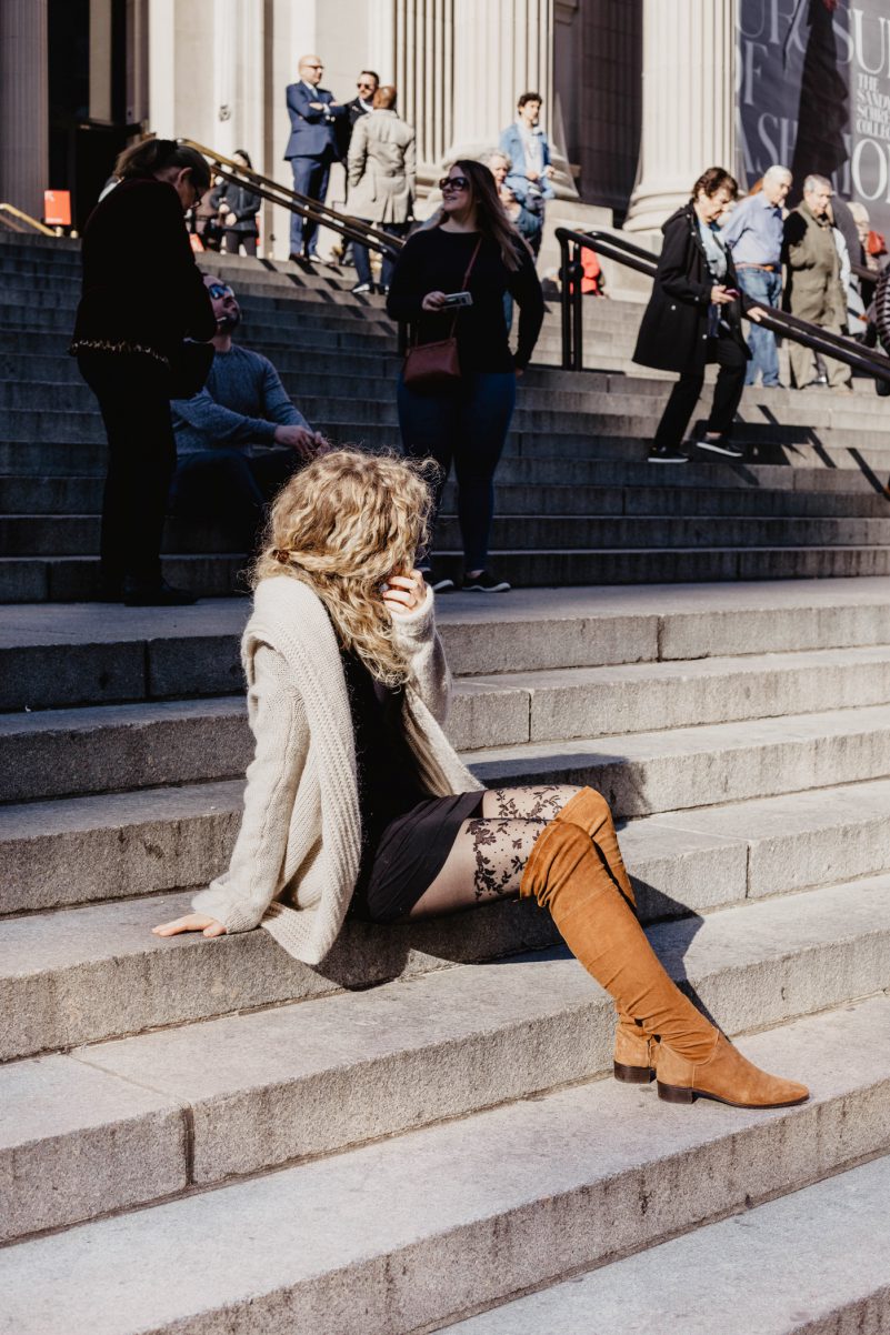 stufen manhattan gossip girl overknee boots braun