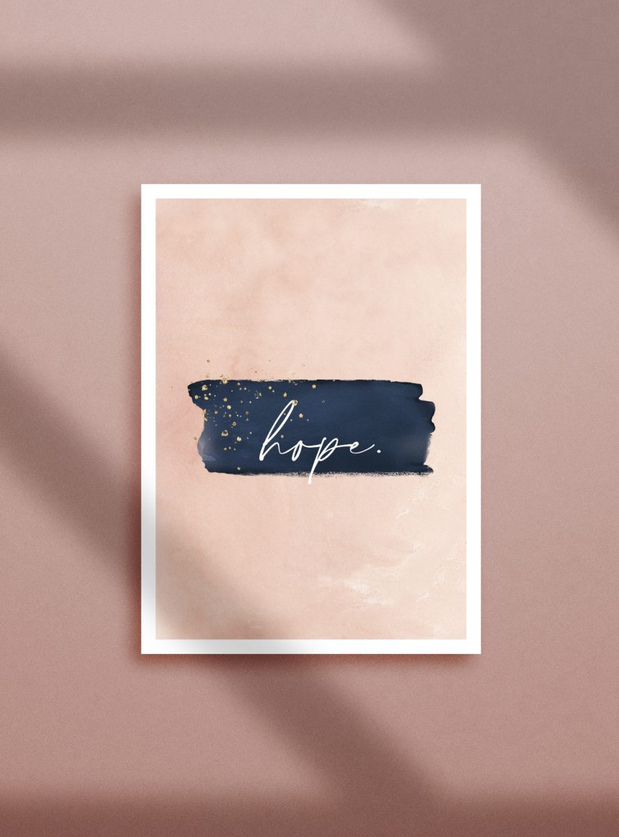 aquarell abstrakt hope poster