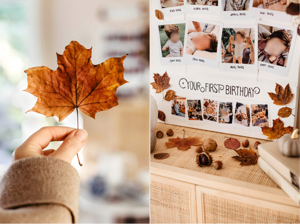 diy idee basteln erster geburtstag baby foto